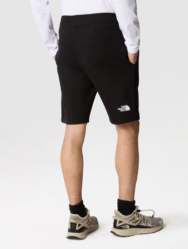 Shorts aus schwarzem Baumwollfleece