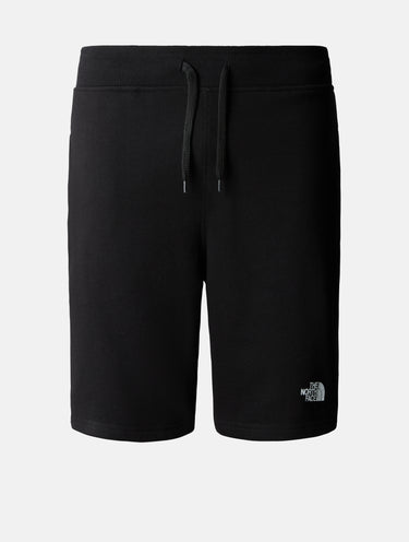 Shorts aus schwarzem Baumwollfleece