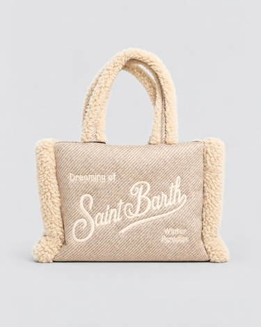 MC2 SAINT BARTH-Borsa Colette Shearling Beige-TRYME Shop