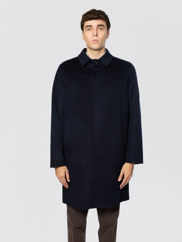Cappotto in Doppio di Lana Virtuoso Blu