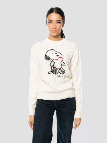 MC2 SAINT BARTH-Maglione Girocollo Snoopy Bianco-TRYME Shop