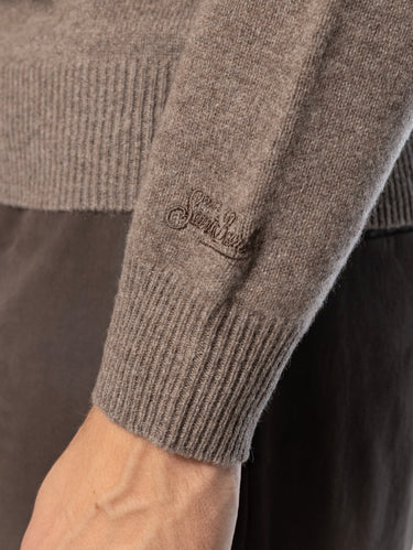 Maglione Girocollo in Lana Nocciola