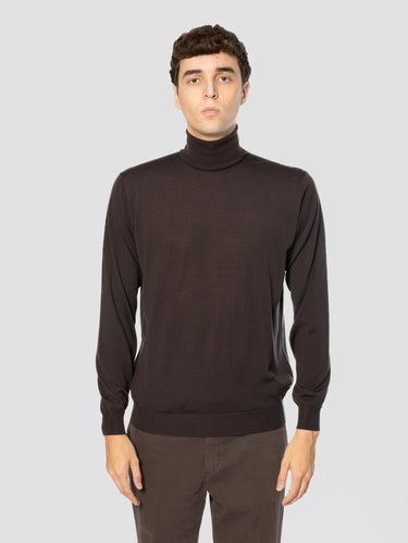 FILIPPO DE LAURENTIIS-Dolcevita in Lana Merino Caffè-TRYME Shop