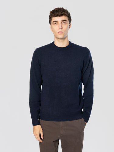MC2 SAINT BARTH-Maglione Girocollo in Lana Blu-TRYME Shop