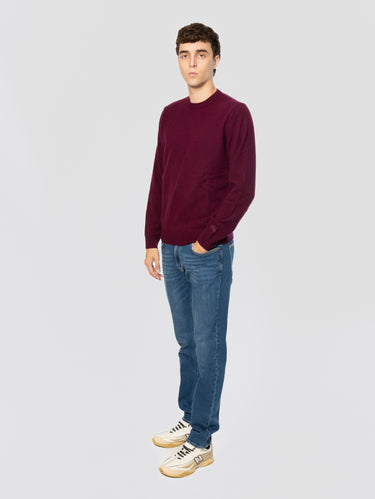 Jeans in Denim Stretch Blu Medio