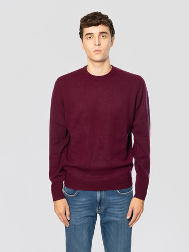 MC2 SAINT BARTH-Maglione Girocollo in Lana Bordeaux-TRYME Shop