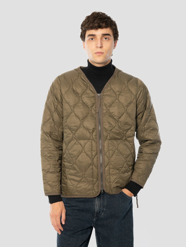 TAION-Piumino Leggero con Scollo a V Verde-TRYME Shop
