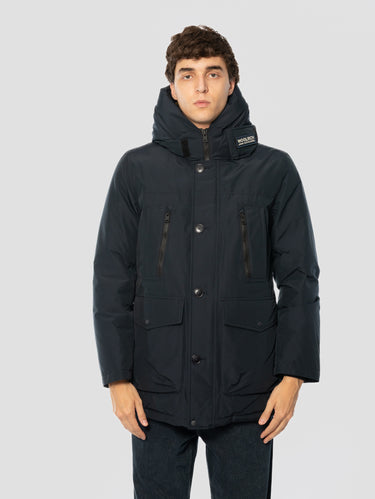 WOOLRICH-Parka Arctic in Ramar Cloth Evolution Blu-TRYME Shop