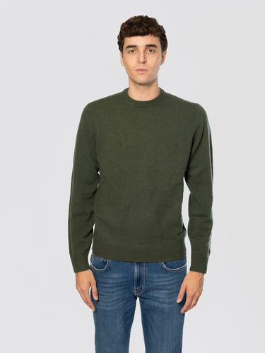 MC2 SAINT BARTH-Maglione Girocollo in Lana Verde-TRYME Shop