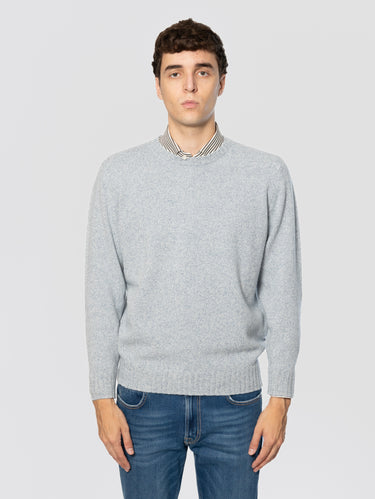 FILIPPO DE LAURENTIIS-Girocollo in Misto Cashmere Melange Vetro-TRYME Shop