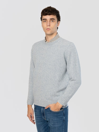 Girocollo in Misto Cashmere Melange Vetro