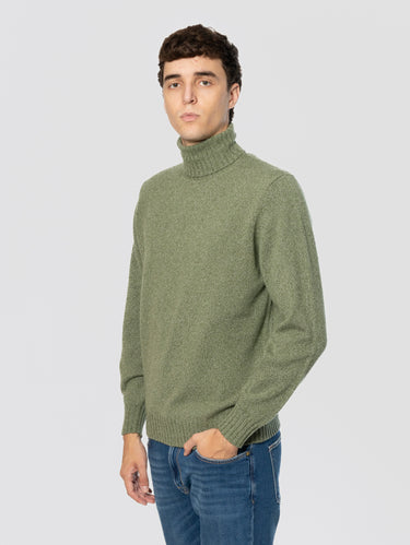 Dolcevita in Misto Cashmere Melange Peso Medio Verde