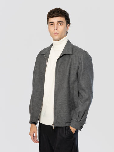 Giubbino in Lana Heritage Grigio Acciaio