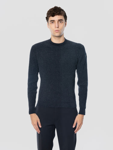 RRD-Maglia Girocollo in Ciniglia a Costa Blu-TRYME Shop