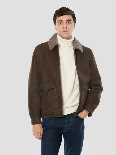 Giaccone Brunelleschi in Shearling Tortora