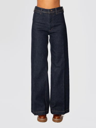 RALPH LAUREN-Jeans Flare in Denim Stretch Beaton Blu-TRYME Shop
