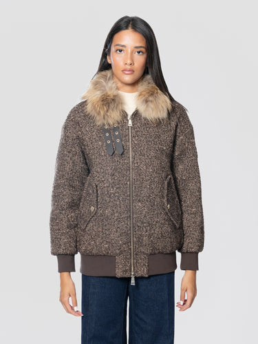 ERMANNO FIRENZE-Bomber Pilot in Tweed Moro-TRYME Shop