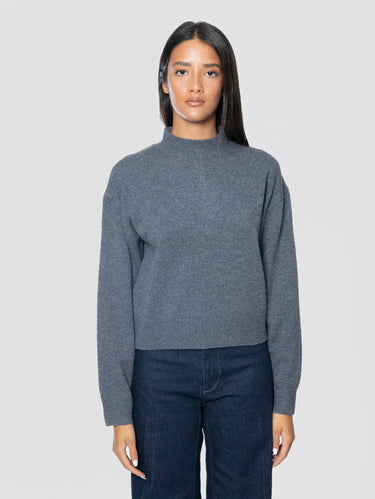 PINKO-Maglia Collo Lupetto in Cashmere Grigio-TRYME Shop