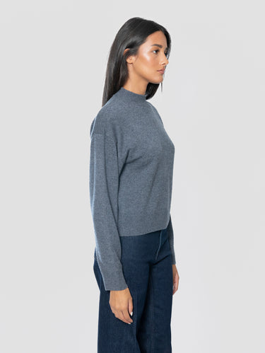 Maglia Collo Lupetto in Cashmere Grigio