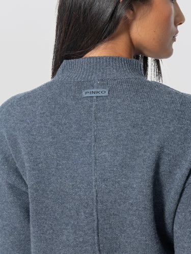 Maglia Collo Lupetto in Cashmere Grigio