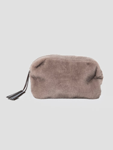 P.A.R.O.S.H.-Pochette in Ecopelliccia Grigia-TRYME Shop