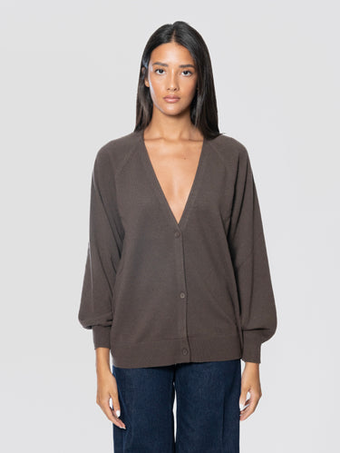 MAX MARA MM-Cardigan in Cachemire con Scollo a V Testa Moro-TRYME Shop