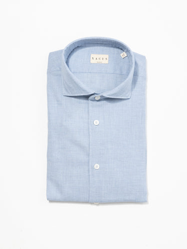XACUS-Camicia in Supercotone Armaturato Celeste-TRYME Shop