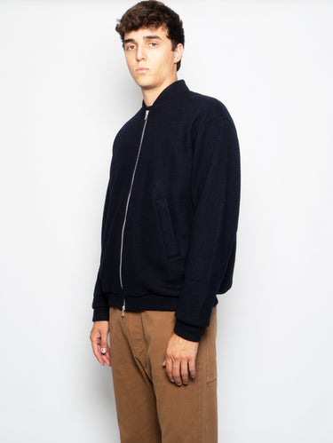 Bomber en Maille Tofolo Bleu