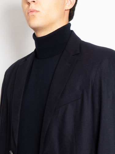 Veste Borgo en jersey de laine bleu