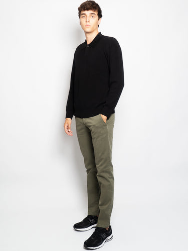 Pantaloni Chino in Gabardine Verde