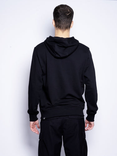 Kapuzenpullover mit gesticktem Logo Schwarz