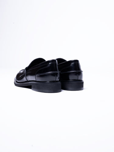 Mocassin penny loafer abrasivé noir
