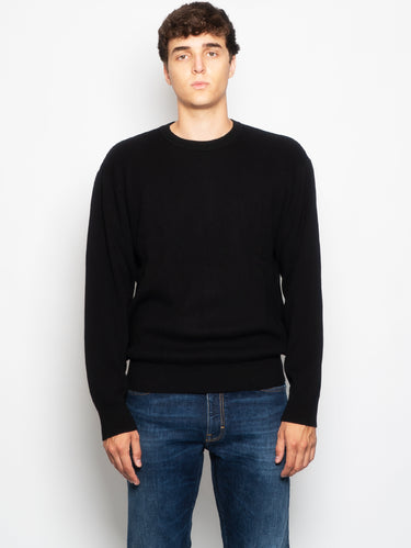 CLOSED-Maglia Girocollo a Coste Blu Navy-TRYME Shop