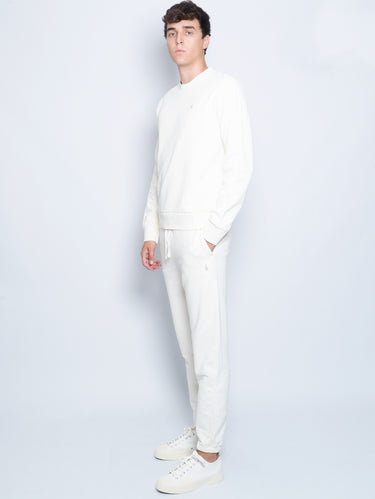Pantalon de jogging en coton crème