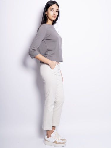 Beige Cavalry broek van lyocell en katoen