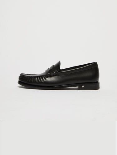 MAX MARA-Mocassino Classico con Impunture a Rilievo Nero-TRYME Shop