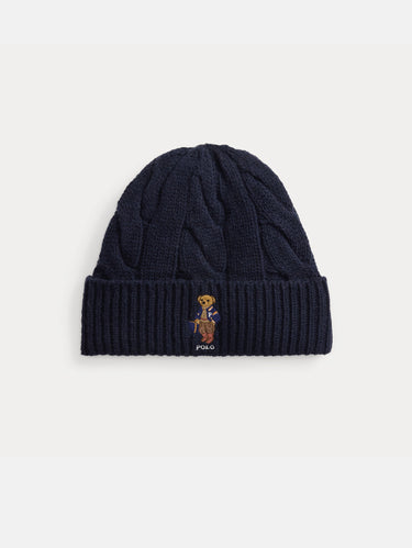 RALPH LAUREN-Cappello a Trecce con Polo Bear Navy-TRYME Shop