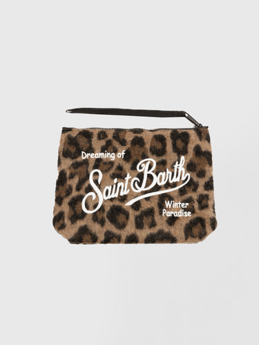MC2 SAINT BARTH-Pochette in Tessuto Eco Fur Leopardo-TRYME Shop