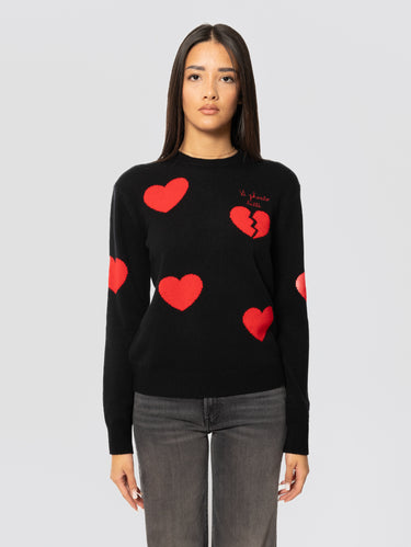 MC2 SAINT BARTH-Maglione Girocollo con Ricamo Vi Ghosto Tutti Nero-TRYME Shop