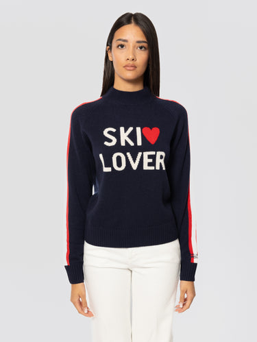 MC2 SAINT BARTH-Maglione Jacquard Ski Lover Blu-TRYME Shop