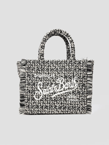 MC2 SAINT BARTH-Borsa in Lana Motivo Tweed Colette Nero-TRYME Shop