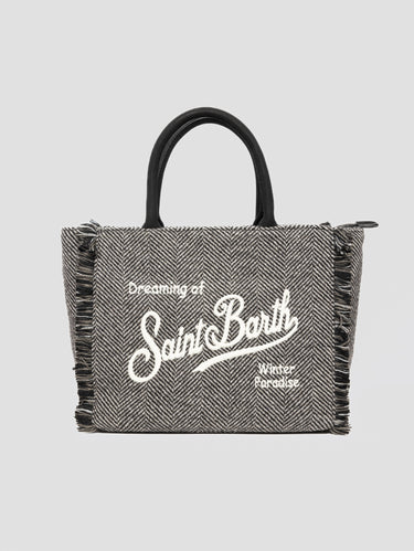 MC2 SAINT BARTH-Borsa in Lana Motivo Spigato Colette Grigio-TRYME Shop
