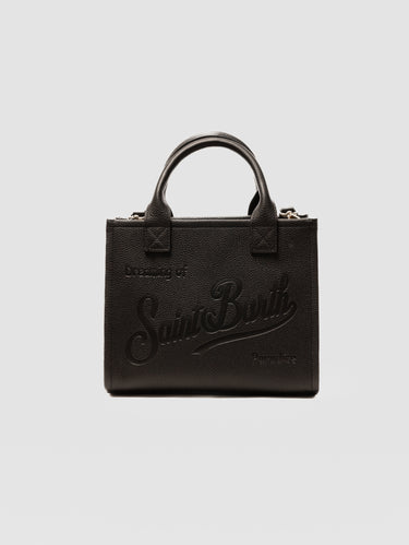 MC2 SAINT BARTH-Borsa in Pelle Martellata Vanity Midi Nero-TRYME Shop