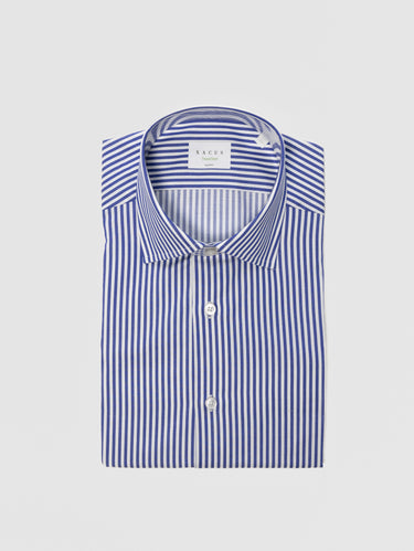 XACUS-Camicia Wrinkle Free a Righe Bianco/Blu-TRYME Shop