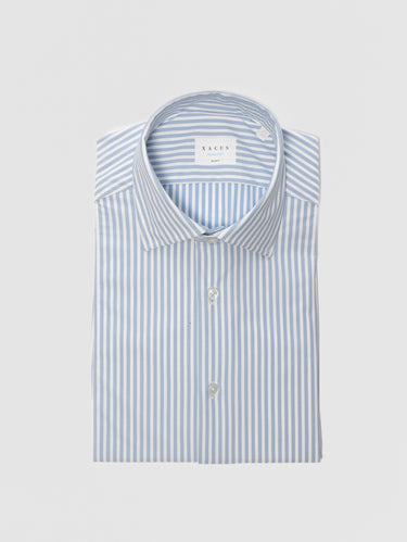 XACUS-Camicia a Righe Active Celeste/Bianco-TRYME Shop