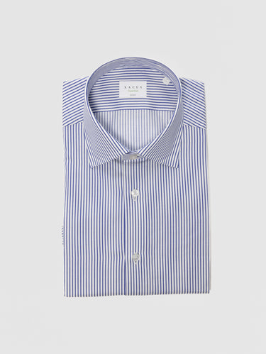 XACUS-Camicia Wrinkle Free a Righe Bianco/Blu-TRYME Shop