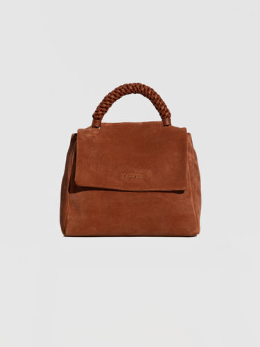 ORCIANI-Borsa Sveva a Mano Piccola in Suede Terra di Siena-TRYME Shop