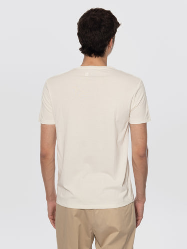 T-shirt Girocollo Custom Slim Fit Crema