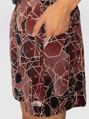 Shorts mit grafischem Print Rosa