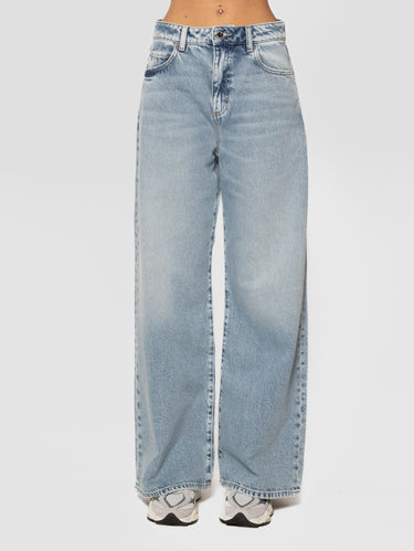 ICON DENIM-Jeans Debby Wide Leg Lavaggio Chiaro Blu-TRYME Shop